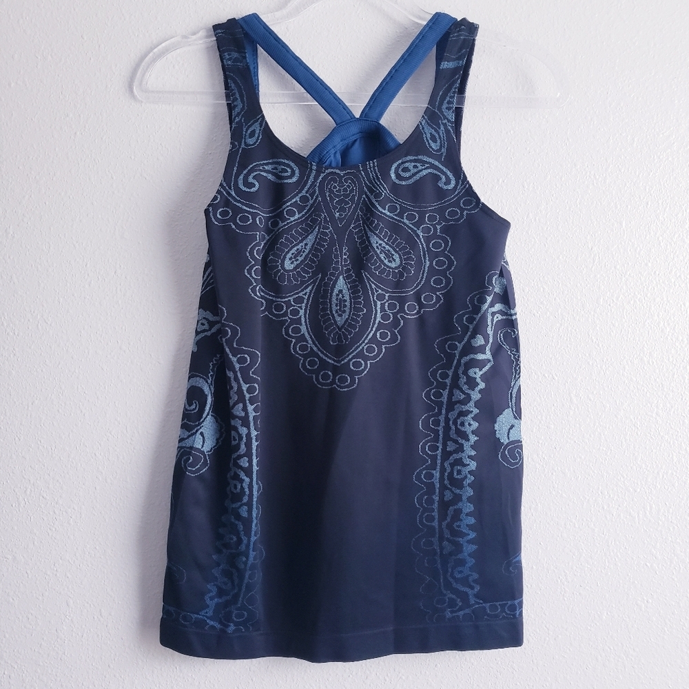 Athleta Racerback Built in Bra Athletic Sports Tank Top - Picture 4 of 6